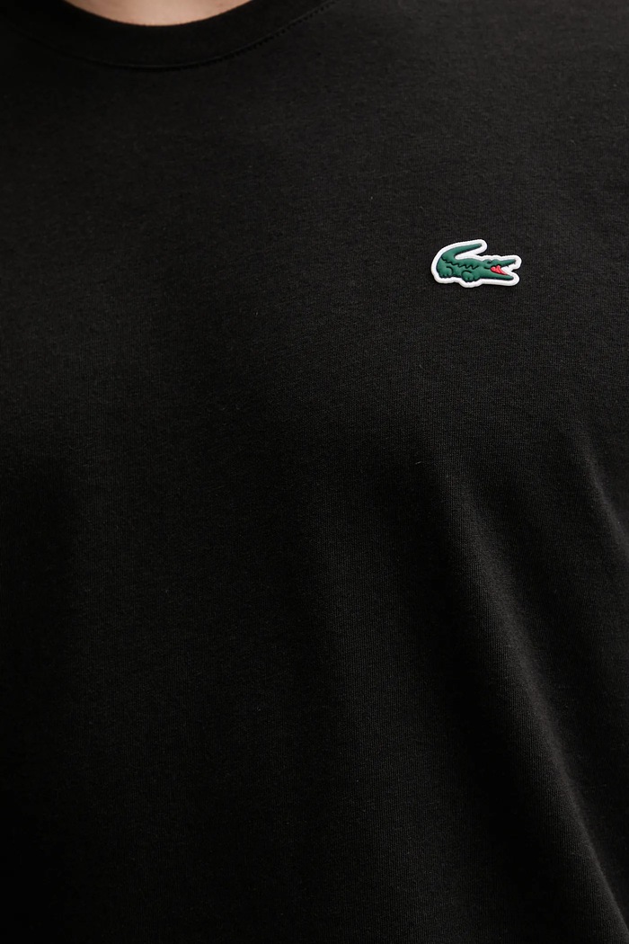 Lacoste t-shirt Ανδρικό βαμβακερό TH7618 μαύρο