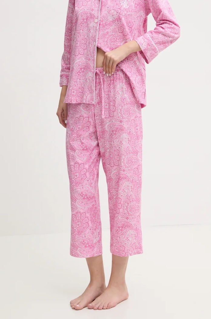 Памучна пижама Lauren Ralph Lauren Lauren Ralph Lauren I819702 розов