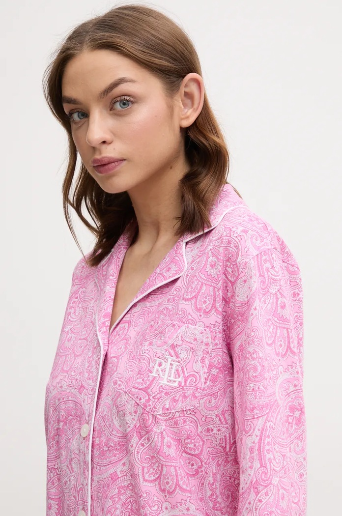 Памучна пижама Lauren Ralph Lauren Lauren Ralph Lauren розов I819702