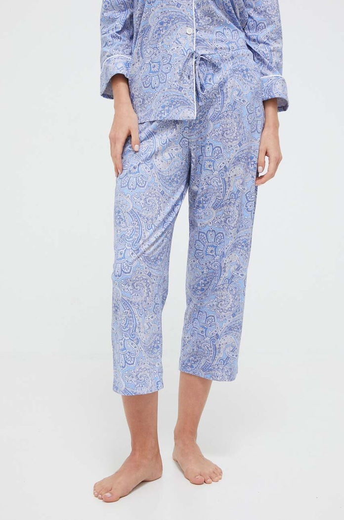 Odjeća Lauren Ralph Lauren Pamučna pidžama Lauren Ralph Lauren I819702 plava