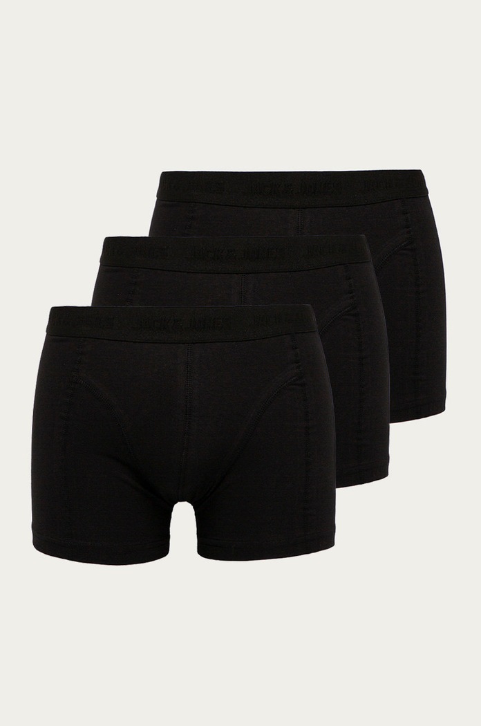 Jack & Jones - Boxerky (3-pak) pletenina čierna 12127816