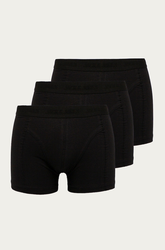 Jack & Jones - Boxerky (3-pak) pletenina čierna 12127816