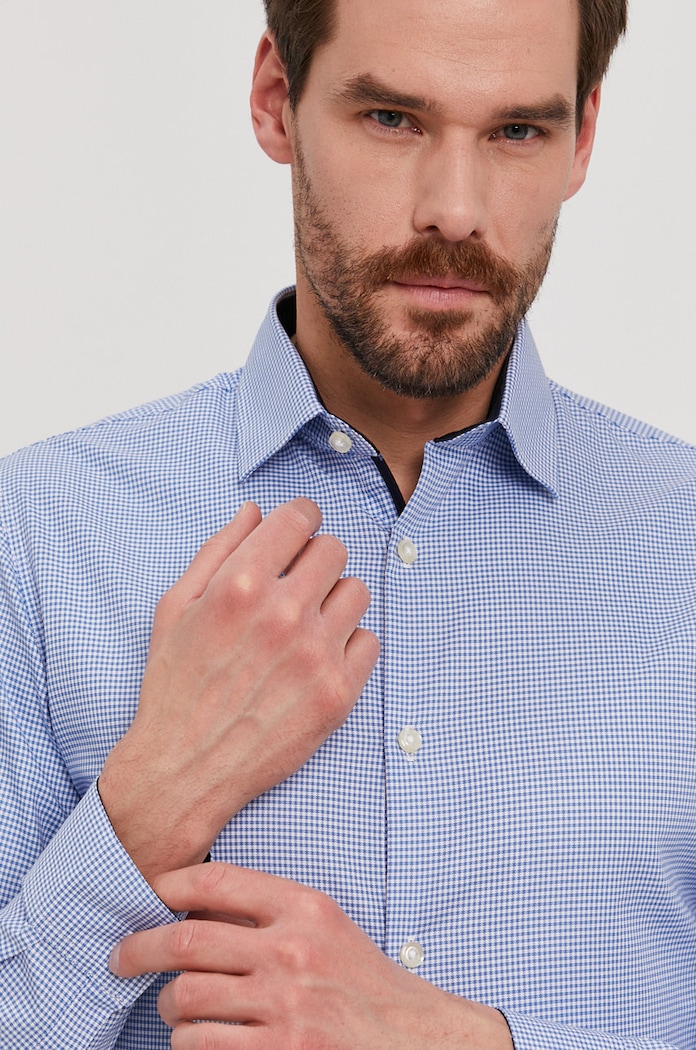 Selected Homme - Košile jemný vzor modrá 16058640