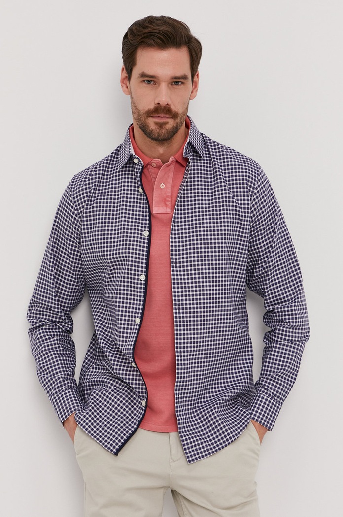 Selected Homme - Košeľa káro modrá 16058640