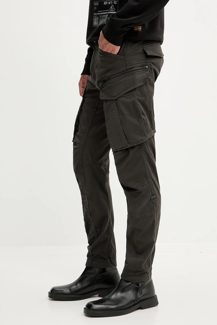 Kalhoty G-Star Rovic zip 3d regular tapered látka šedá D02190.5126.976