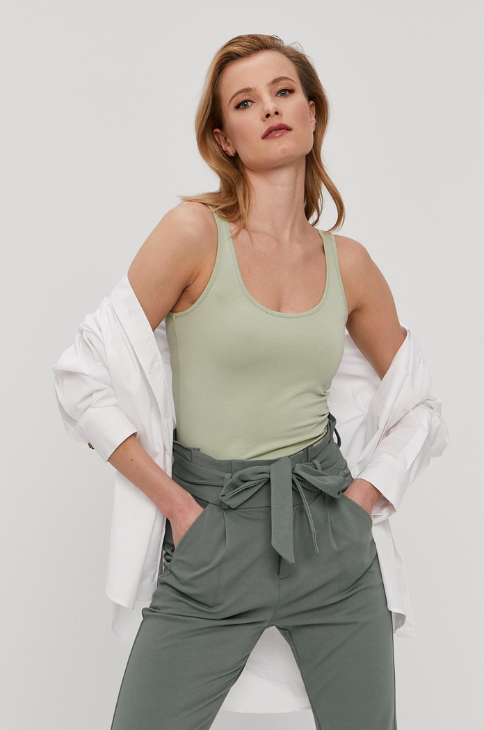 Top Vero Moda bavlna zelená 10185110