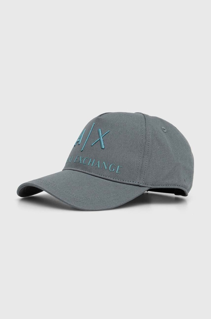 Armani Exchange czapka bawełniana aplikacja zielony 954039.CC513