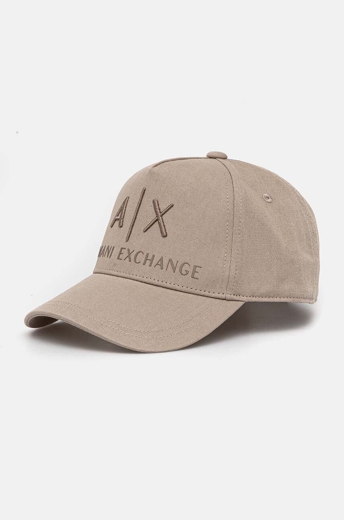 Armani Exchange Czapka bawełniana beżowy 954039.CC513