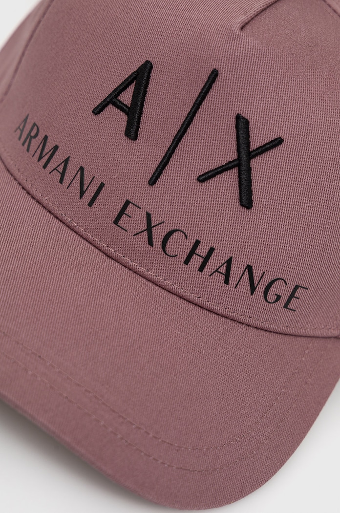 Bavlněná čepice Armani Exchange 954039.CC513 fialová AA00
