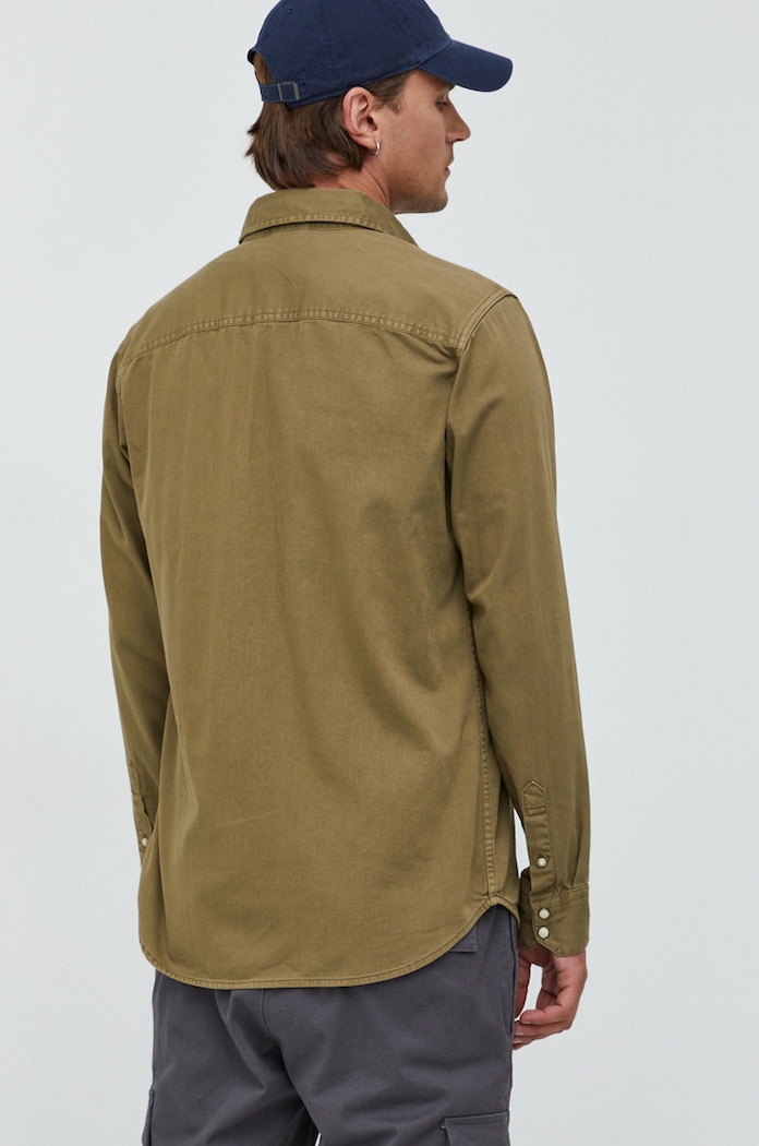 Odzież Jack & Jones koszula bawełniana 12138115 zielony