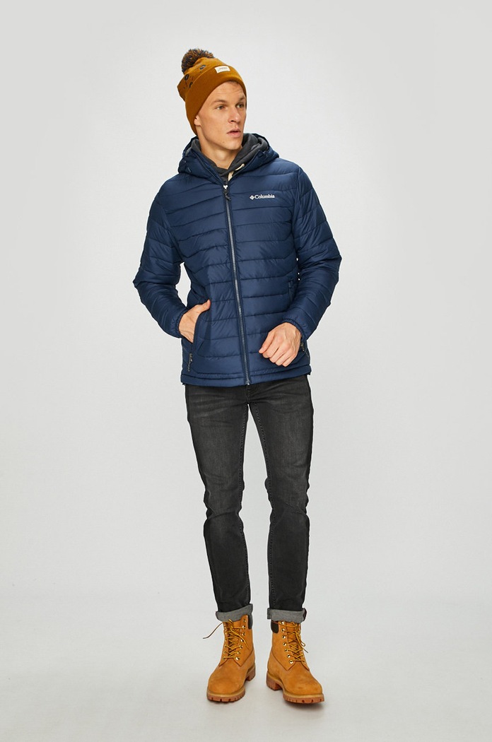 Columbia - Bunda Powder Lite Hooded Jkt WO1151.465 tmavomodrá AW21