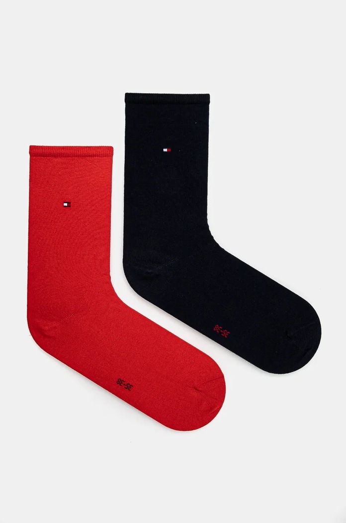 Tommy Hilfiger skarpetki (2-pack) skarpetki długie czerwony 371221.
