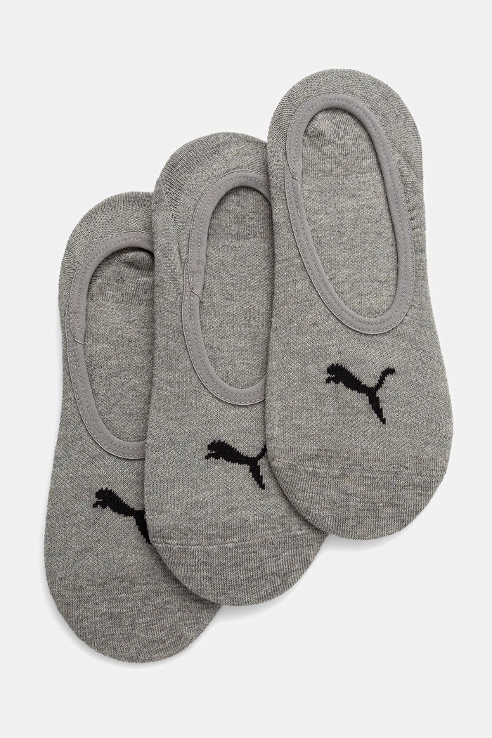Puma - Stopalice (3-pack) Footie print siva 906930