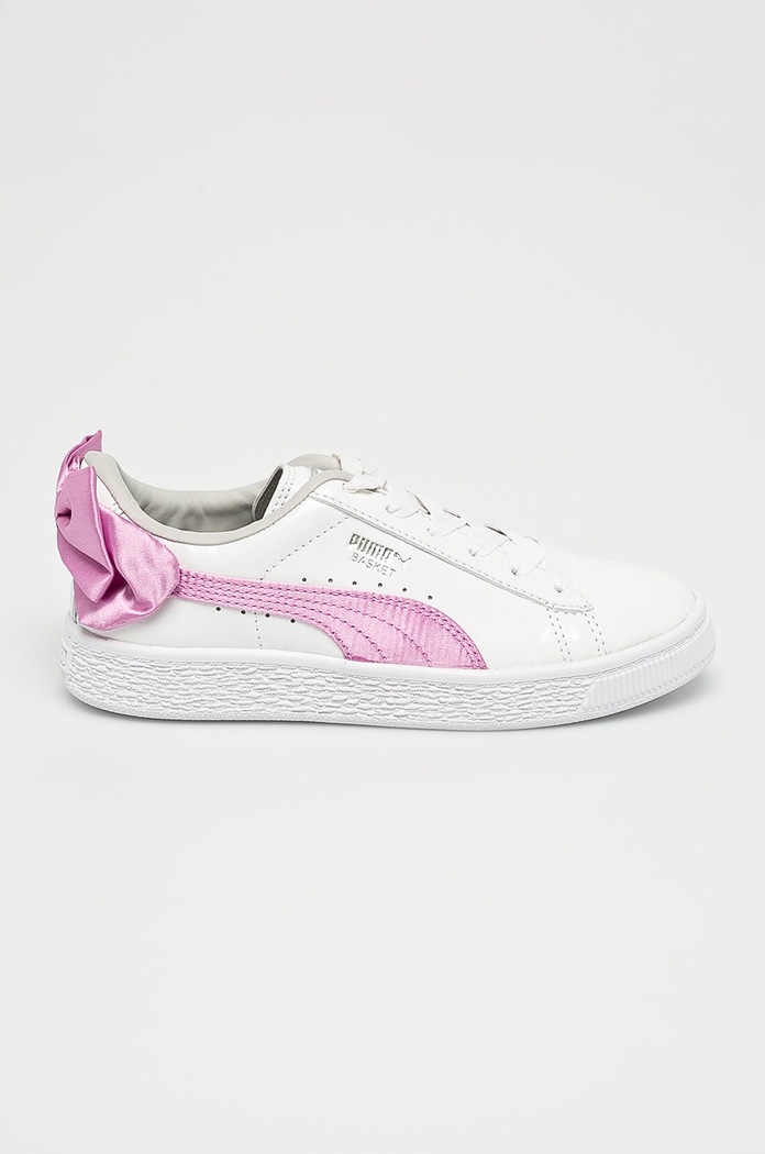 Puma - Pantofi copii Basket Bow Patent 367622 alb 367622