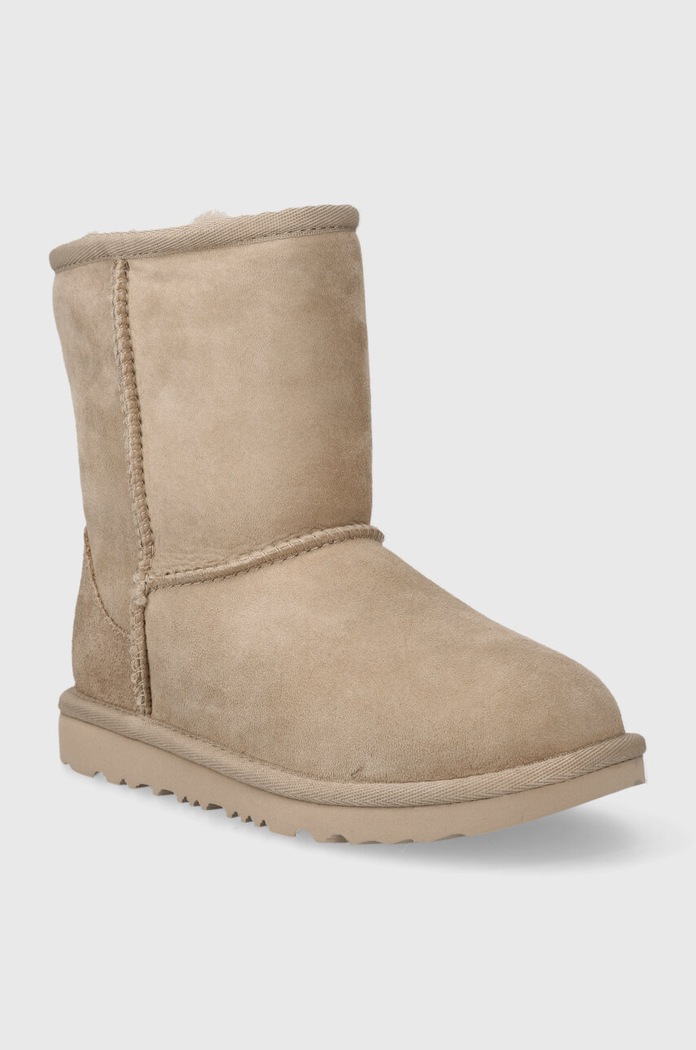 UGG Śniegowce zamszowe dziecięce K KIDS CLASSIC II 1017703K beżowy AA00