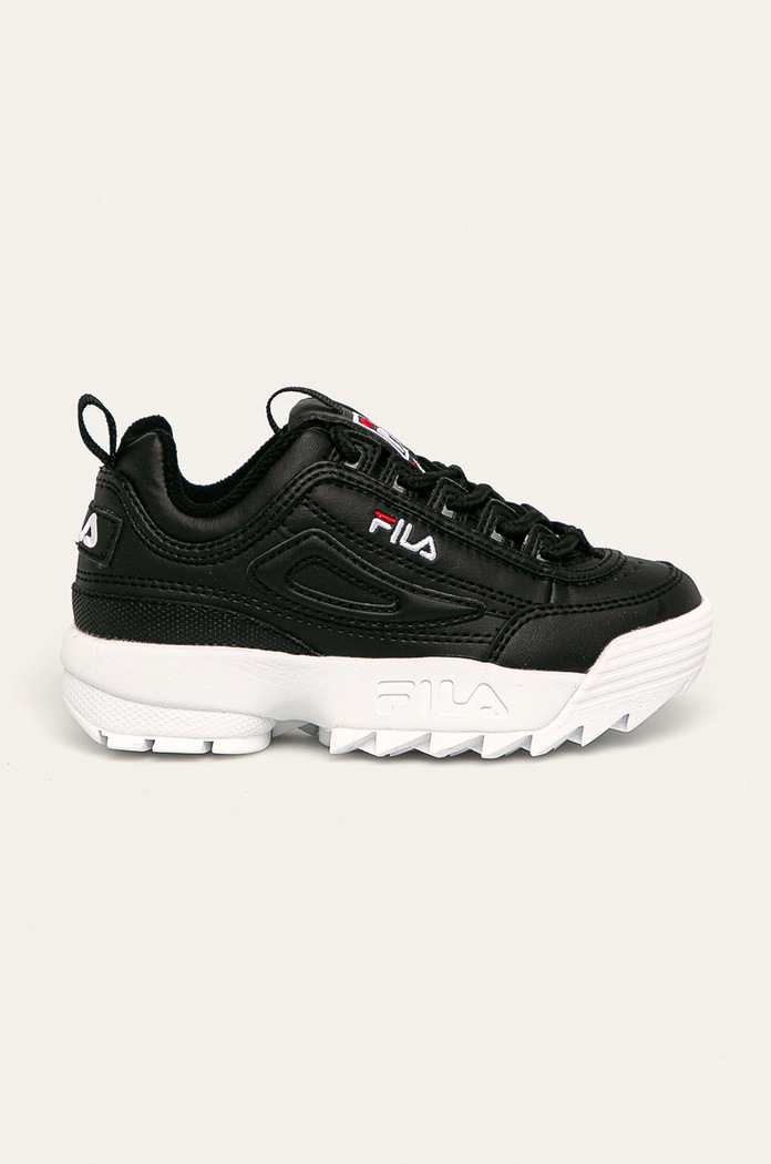 Fila - Детски обувки Disruptor изкуствена кожа черен 1010567