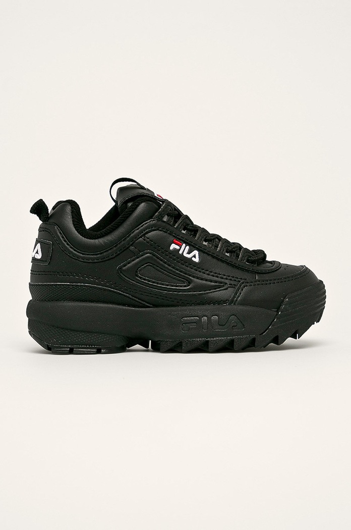 Fila - Topánky imitácia kože čierna 1010567