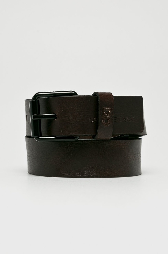 Calvin Klein Jeans - Kožený opasok hnedá K50K504166