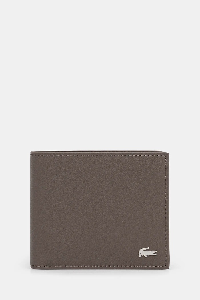Denarnica Lacoste Zrnato usnje rjava NH1112FG