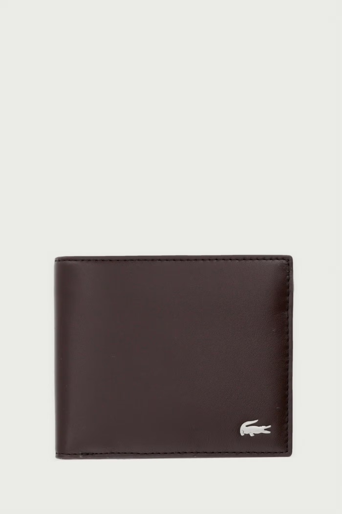 Lacoste Portfel męski skórzany brązowy NH1112FG