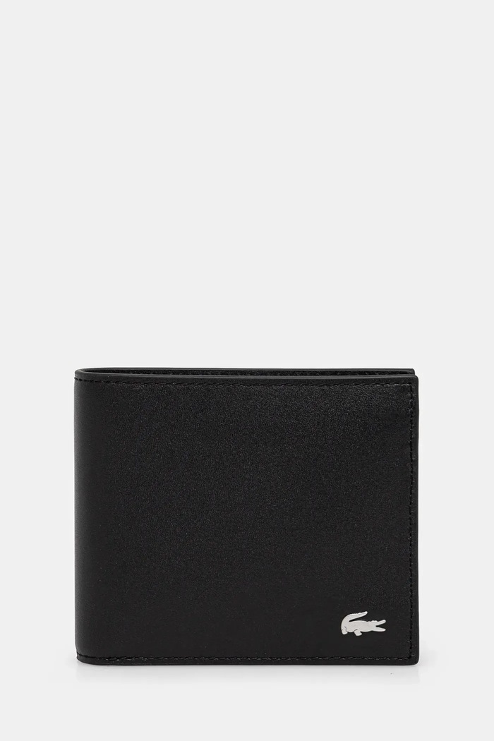 Lacoste usnjena denarnica črna NH1112FG