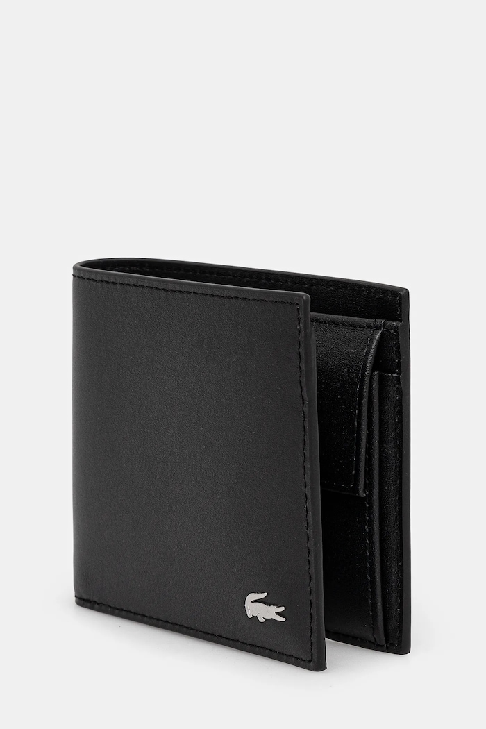 Lacoste usnjena denarnica NH1112FG črna SS26
