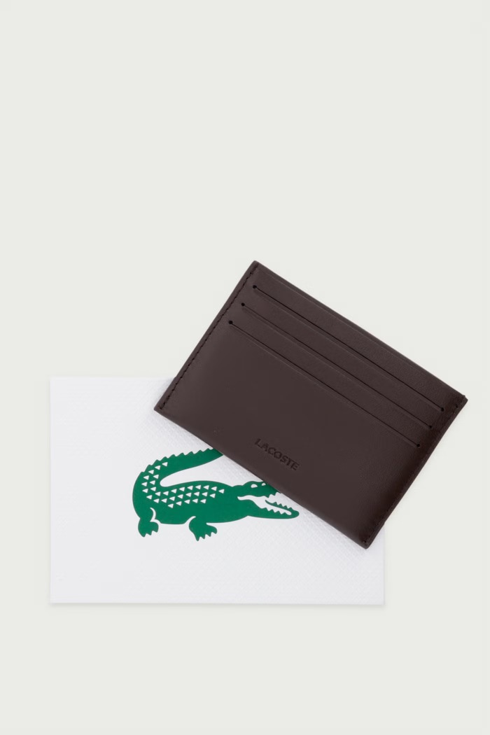 Puzdro na karty pánske kožené Lacoste NH1346FG hnedá