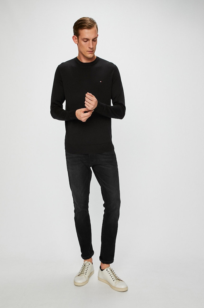 Tommy Hilfiger Pulover MW0MW04978 negru AA00