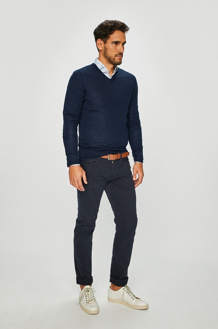 s. Oliver - Sveter 02.899.61.4444 tmavomodrá AW18