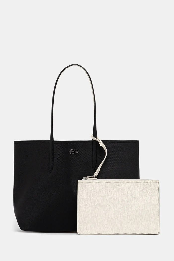 Lacoste geantă imitatie de piele negru NF2142AA