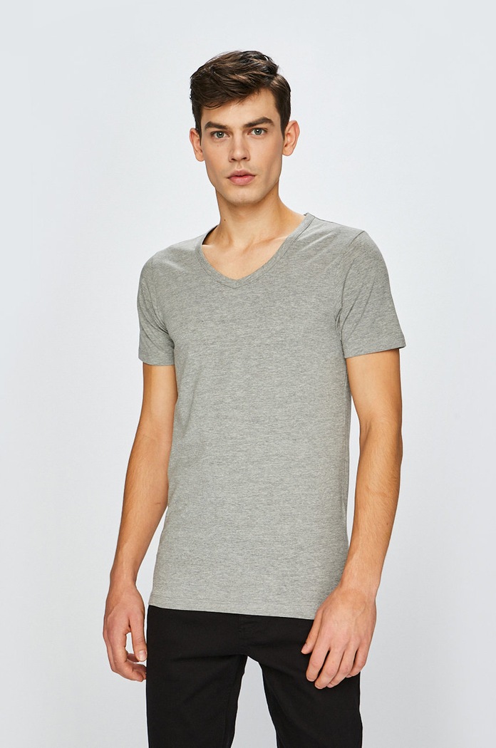 Jack & Jones - Tričko hladký šedá 12059219