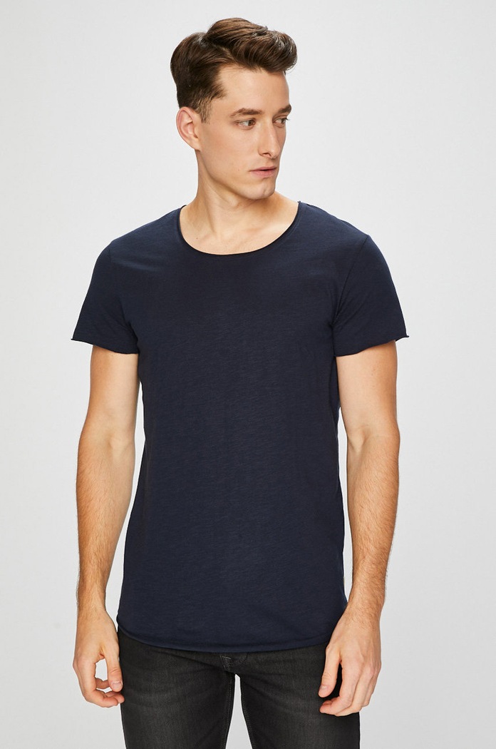 Jack & Jones - T-shirt bawełna granatowy 12136679