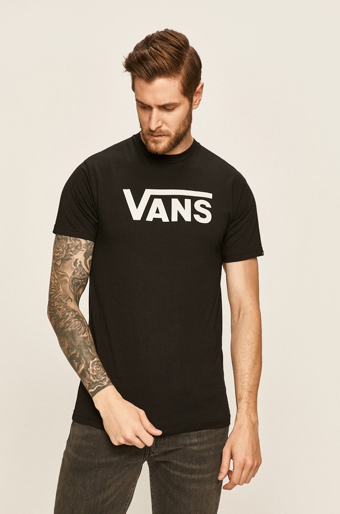 Vans t-shirt Potisk črna VGGGY28
