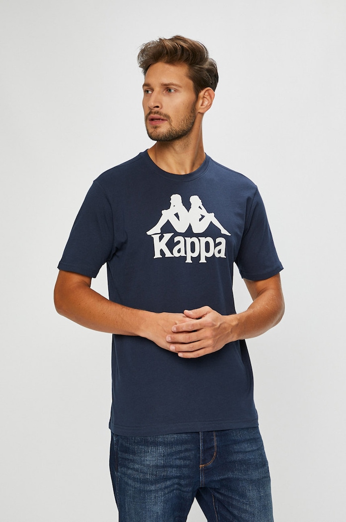 Kappa - T-shirt nadruk granatowy 303910