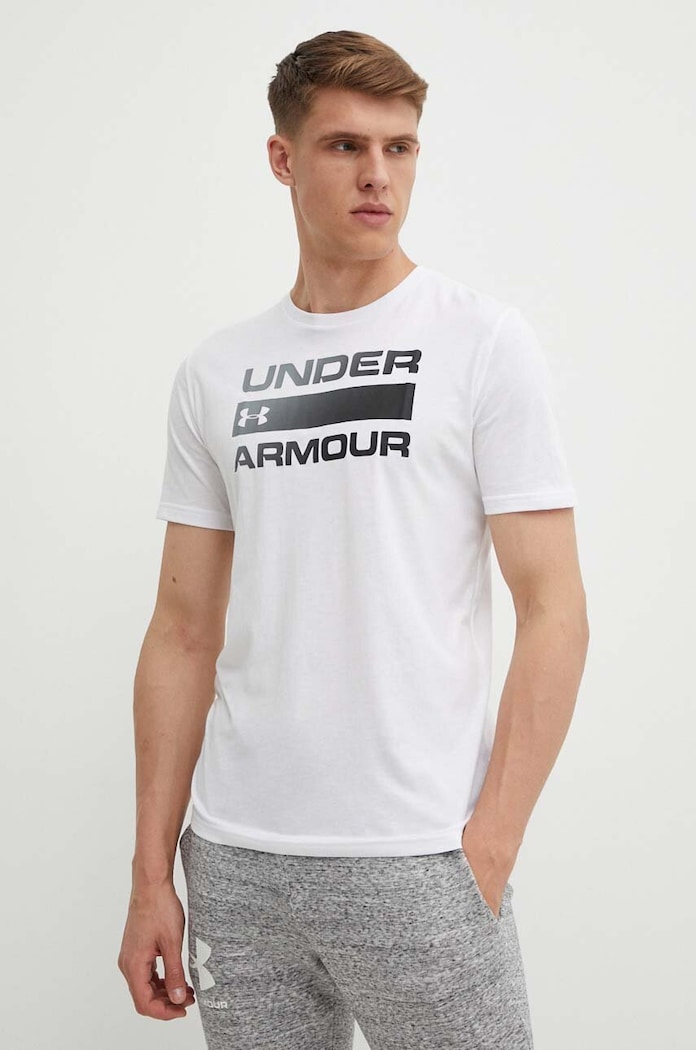 Under Armour тениска мъжка TEAM ISSUE WORDMARK стандартна бял 1329582