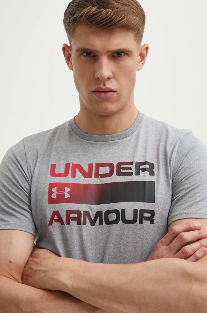 Under Armour tričko pánske TEAM ISSUE WORDMARK sivá 1329582