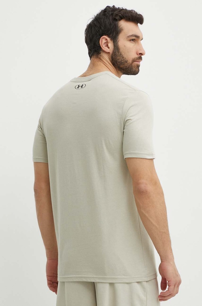 Oblečenie Under Armour tréningové tričko pánske s bavlnou SPORTSTYLE LEFT CHEST 1326799 zelená