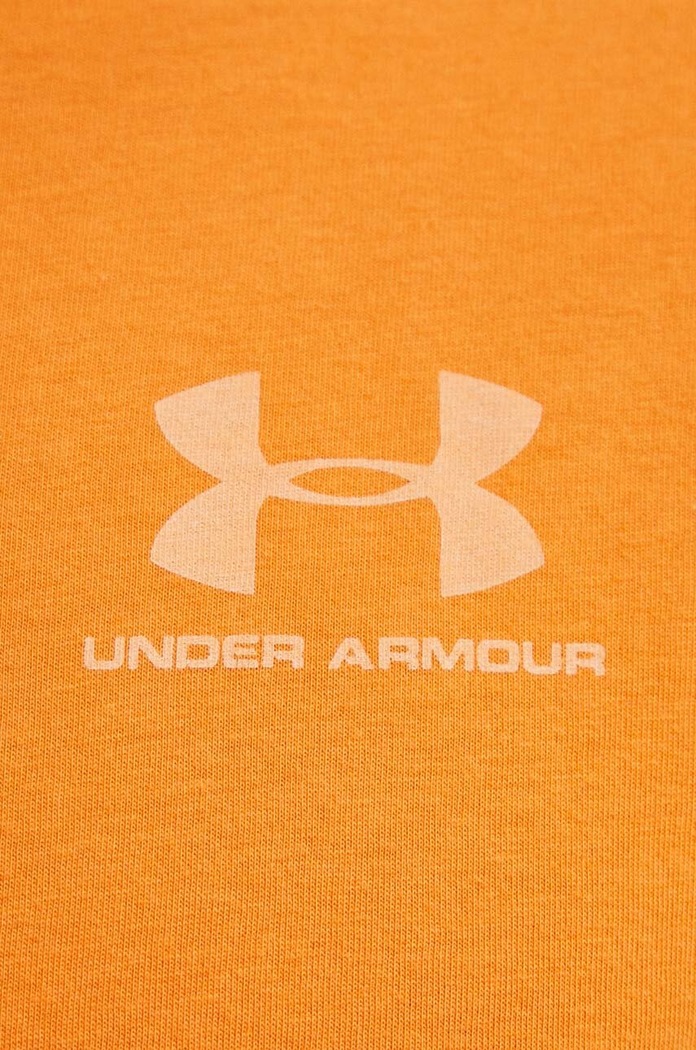 Under Armour T-shirt treningowy męski z bawełną SPORTSTYLE LEFT CHEST 1326799 pomarańczowy