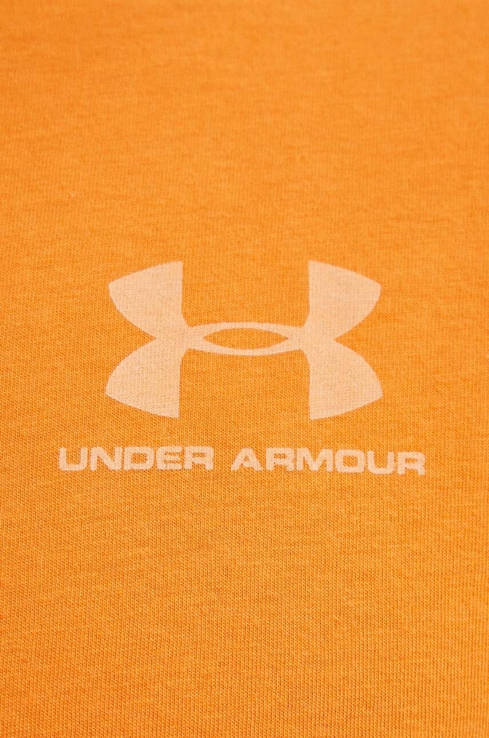 Under Armour T-shirt treningowy męski z bawełną SPORTSTYLE LEFT CHEST 1326799 pomarańczowy