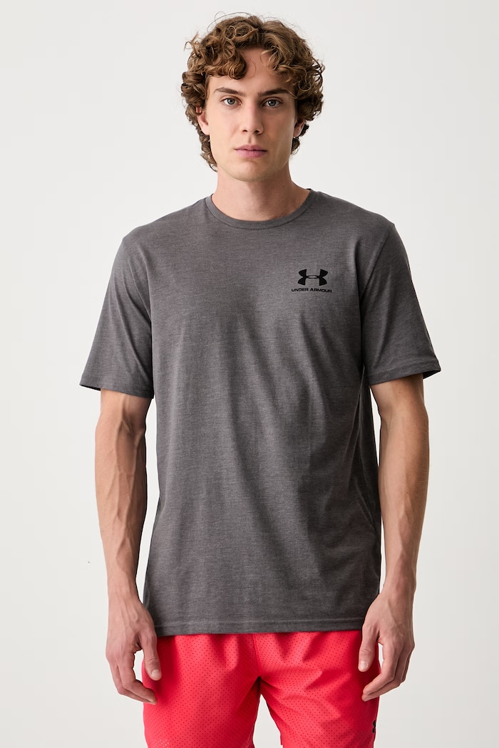 Under Armour T-shirt treningowy męski z bawełną SPORTSTYLE LEFT CHEST regular szary 1326799