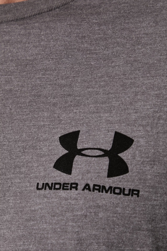 Under Armour T-shirt treningowy męski z bawełną SPORTSTYLE LEFT CHEST 1326799 szary