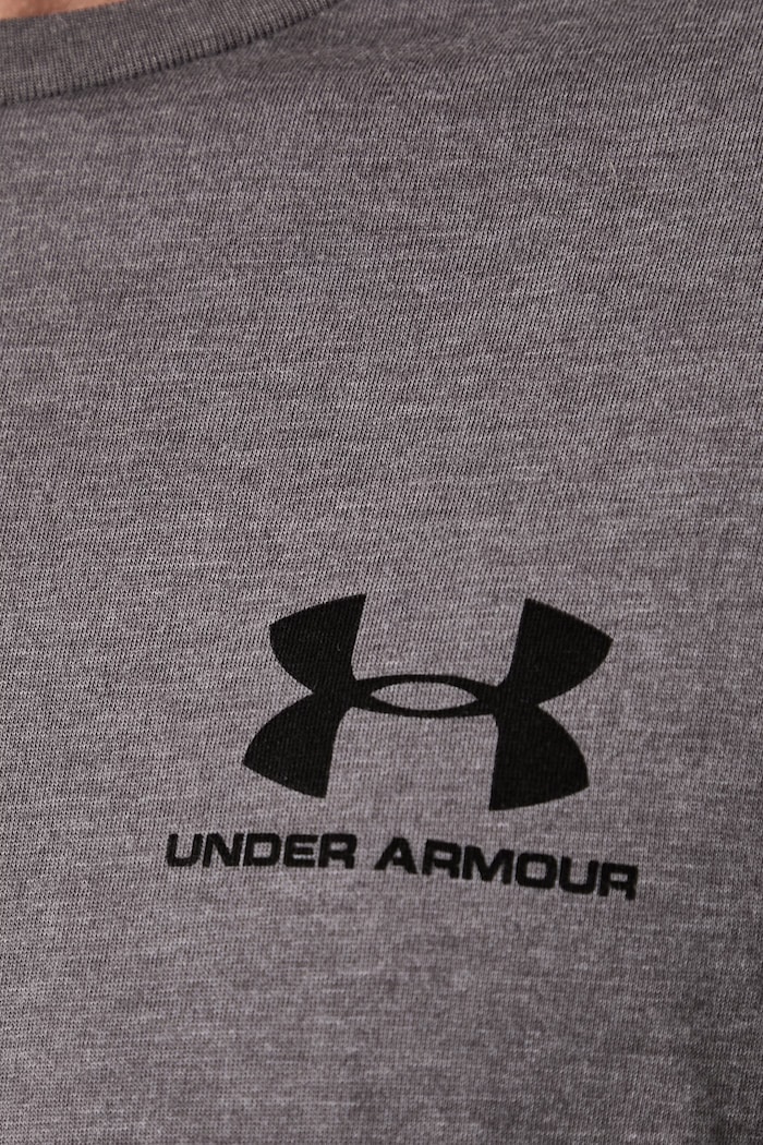 Under Armour T-shirt treningowy męski z bawełną SPORTSTYLE LEFT CHEST 1326799 szary