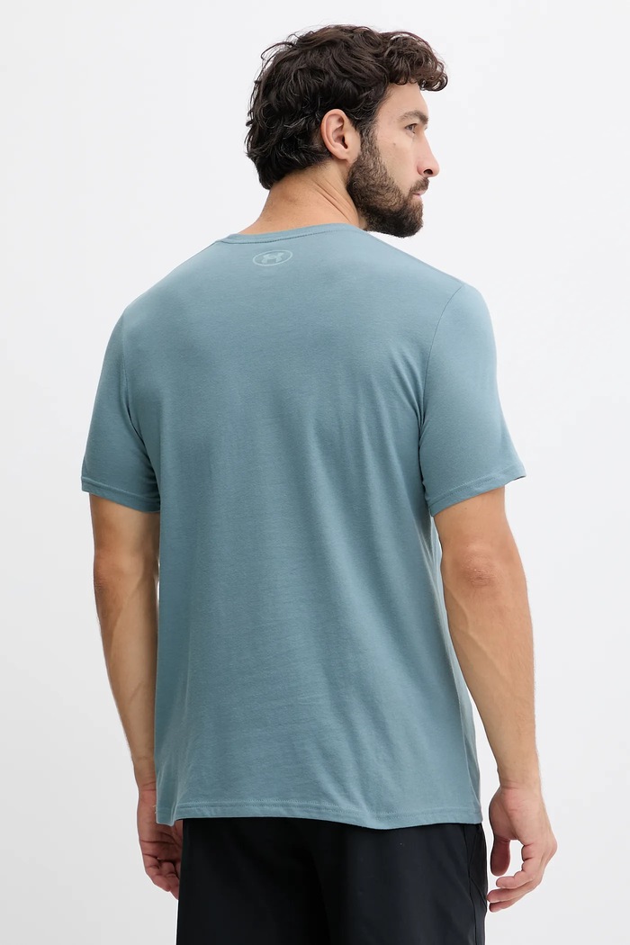 Odzież Under Armour T-shirt treningowy męski z bawełną SPORTSTYLE LEFT CHEST 1326799 zielony