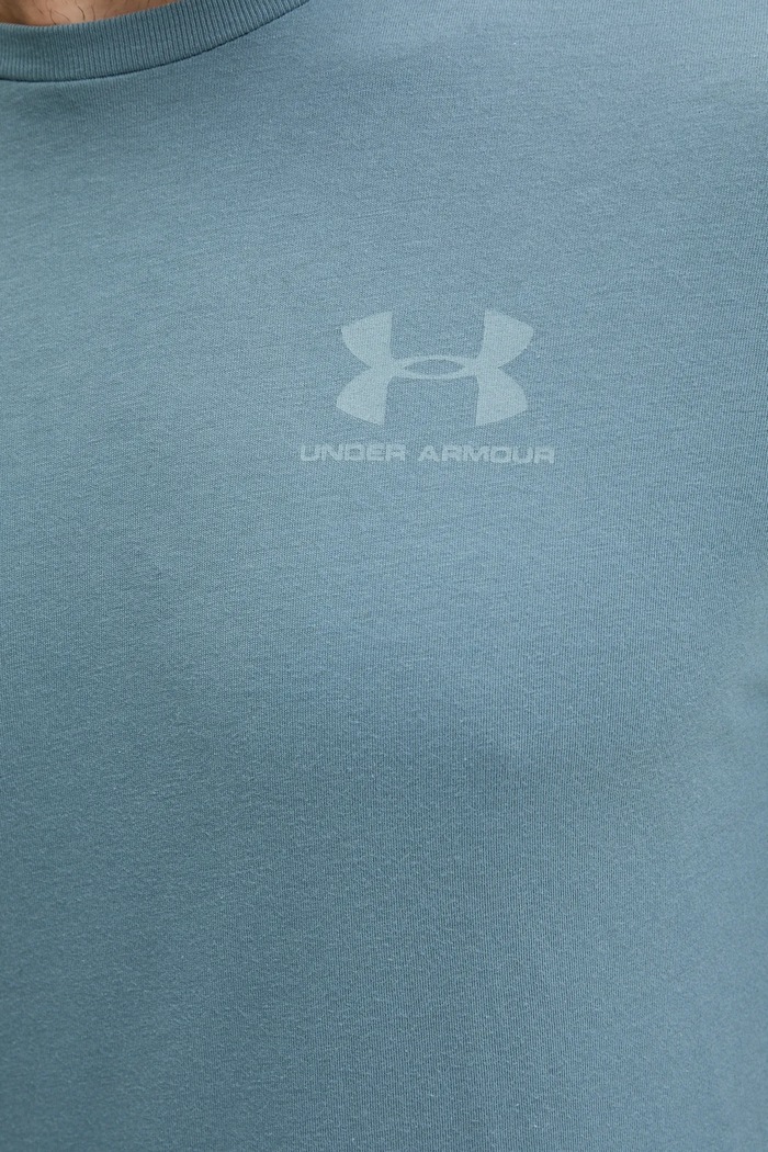 Under Armour T-shirt treningowy męski z bawełną SPORTSTYLE LEFT CHEST 1326799 zielony