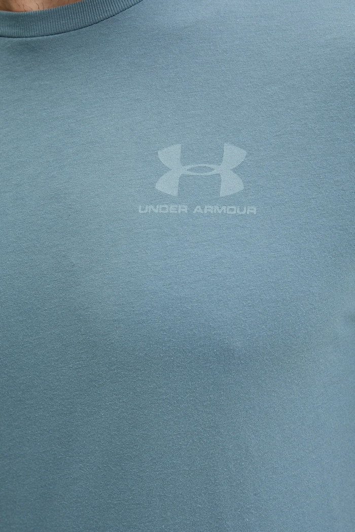 Under Armour T-shirt treningowy męski z bawełną SPORTSTYLE LEFT CHEST 1326799 zielony
