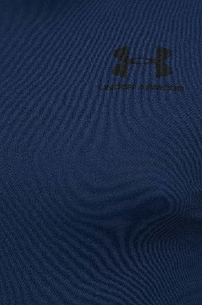 Under Armour tréninkové tričko pánské s bavlnou SPORTSTYLE LEFT CHEST 1326799 námořnická modř