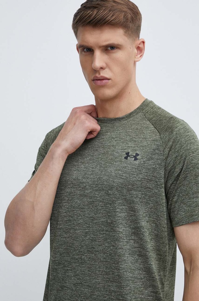 Under Armour majica za trening za muškarce Tech SS Tee 2.0 bez uzorka zelena 1326413