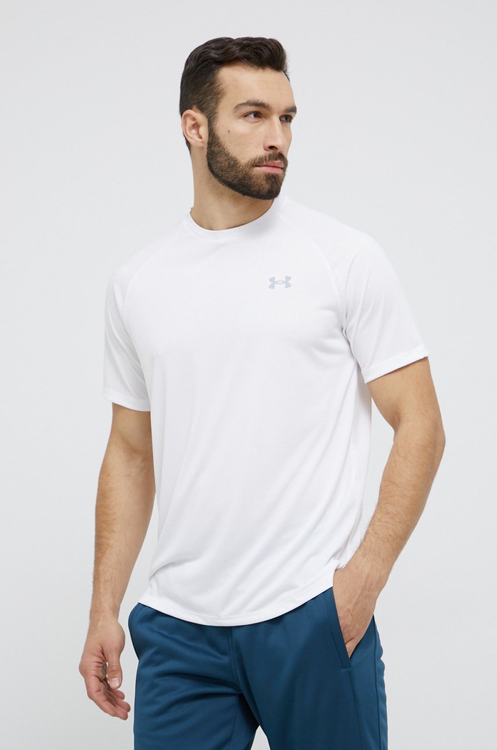Under Armour tréninkové tričko pánské Tech SS Tee 2.0 hladký bílá 1326413