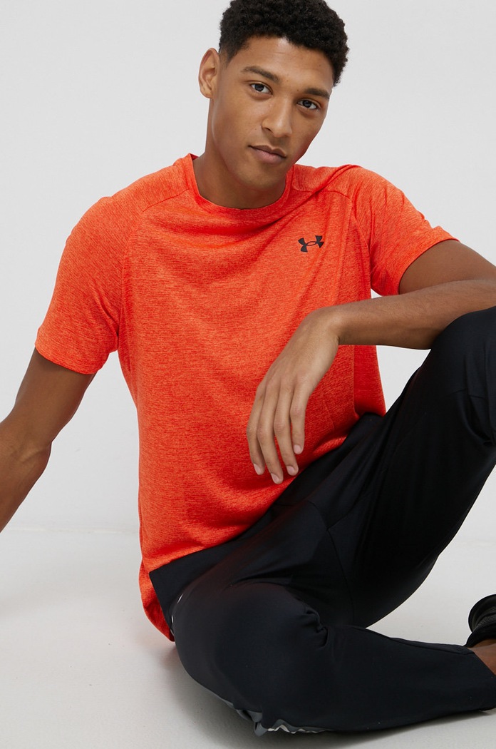 Under Armour t-shirt treningowy męski Tech SS Tee 2.0 pozostałe pomarańczowy 1326413