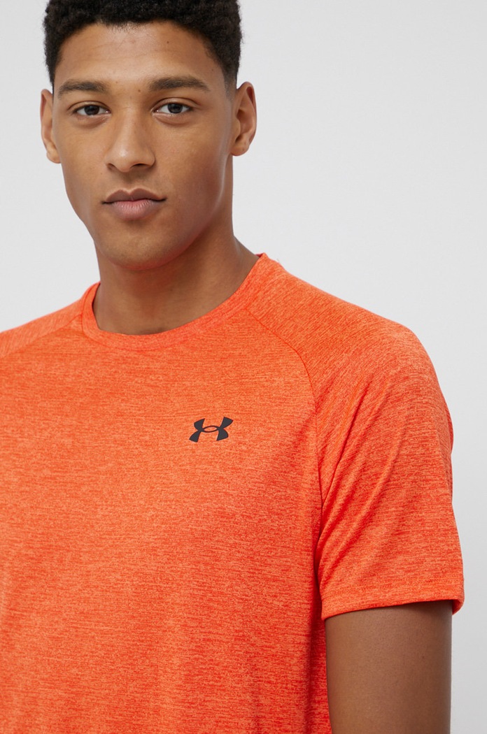 Under Armour t-shirt treningowy męski Tech SS Tee 2.0 pomarańczowy 1326413